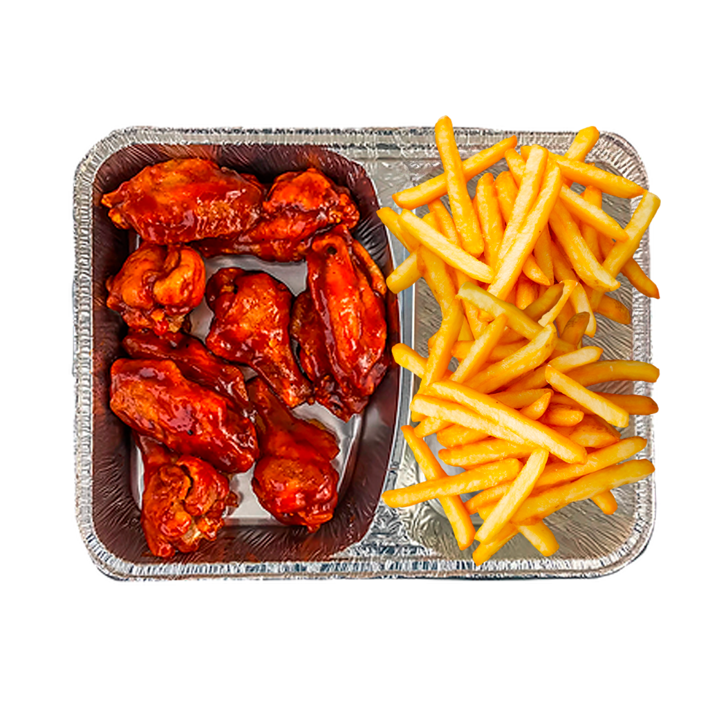 KŘIDÉLKA HOT WINGS - Pikantní křidélka + Hranolky - HOT WINGS - Pikantní křidélka + Hranolky — objednej online, dovezeme až k vám domů!
