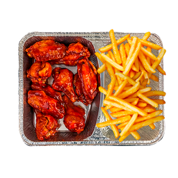 KŘIDÉLKA HOT WINGS - Pikantní křidélka + Hranolky - HOT WINGS - Pikantní křidélka + Hranolky — objednej online, dovezeme až k vám domů!
