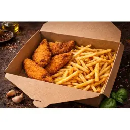 OBALOVANÉ KUŘECÍ SPECIALITY KUŘECÍ STRIPSY (4 KS) + HRANOLKY - KUŘECÍ STRIPSY (4 KS) + HRANOLKY — smažené obalované kuřecí stripsy. Objednej online, dovezeme až k vám domů!